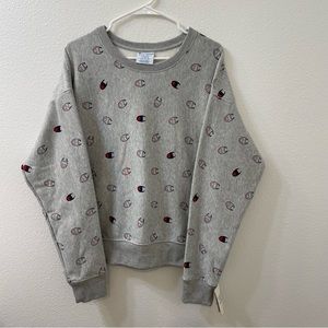 Champion reserve weave sweatshirt tossed C logos all over print New With Tag